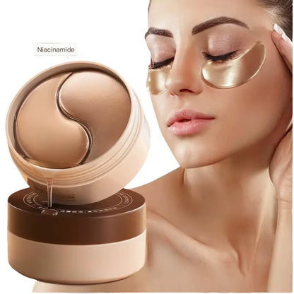A Box of 60 Caffeine Nicotinamide Radiant and Firming Eye Masks, Rich in Ingredients Beneficial for the Body, Can Be Used on the Entire Face, Releasing Eye Strain at Any Time, Moisturizing, Firming, Alcohol-Free, Suitable for All Skin Types, Unisex