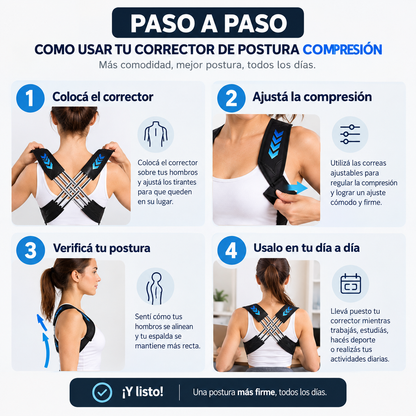 Corrector de postura compresión